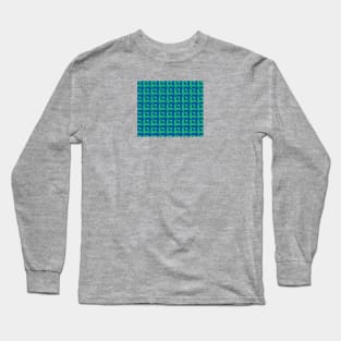 Squares pattern in green and blue Long Sleeve T-Shirt